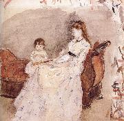Berthe Morisot Ierma and her daughter Sweden oil painting artist